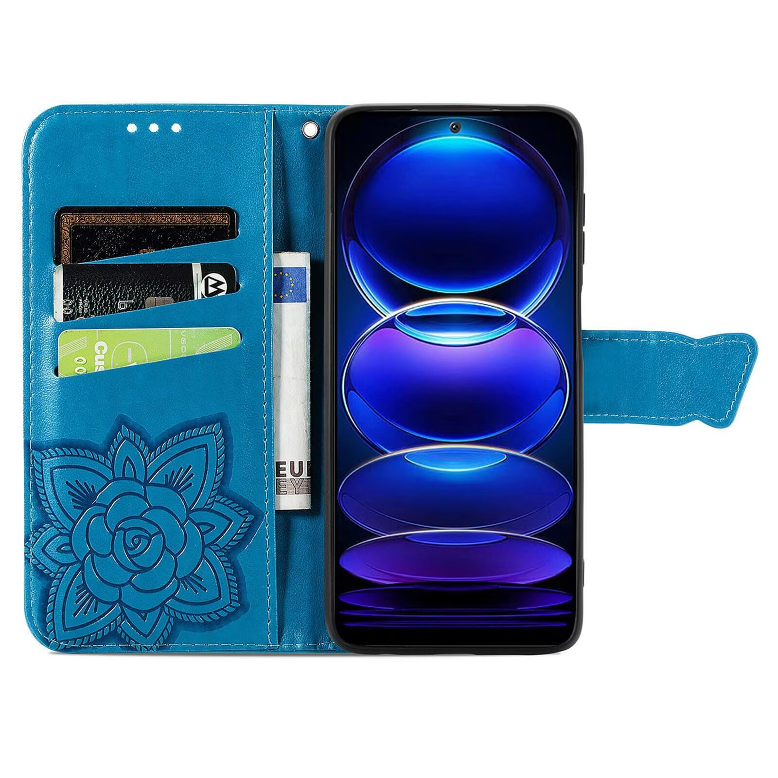Amazon.co.jp: ZXL ブルー フリップ ウォレット ケース Xiaomi15 Pro
